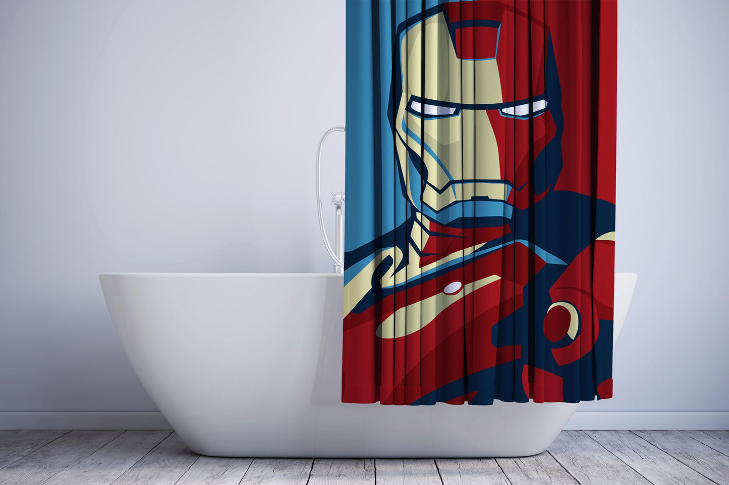 Iron Man Flat Design Shower Curtain