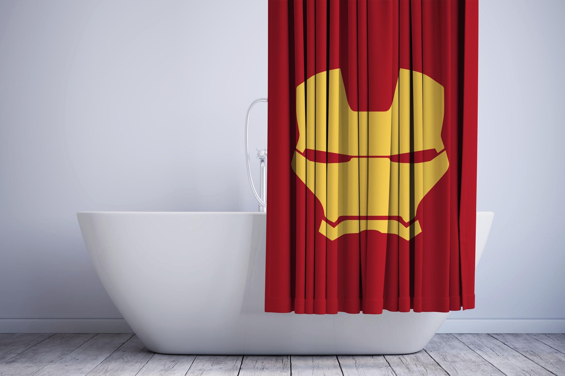 Iron Man Mask Shower Curtain