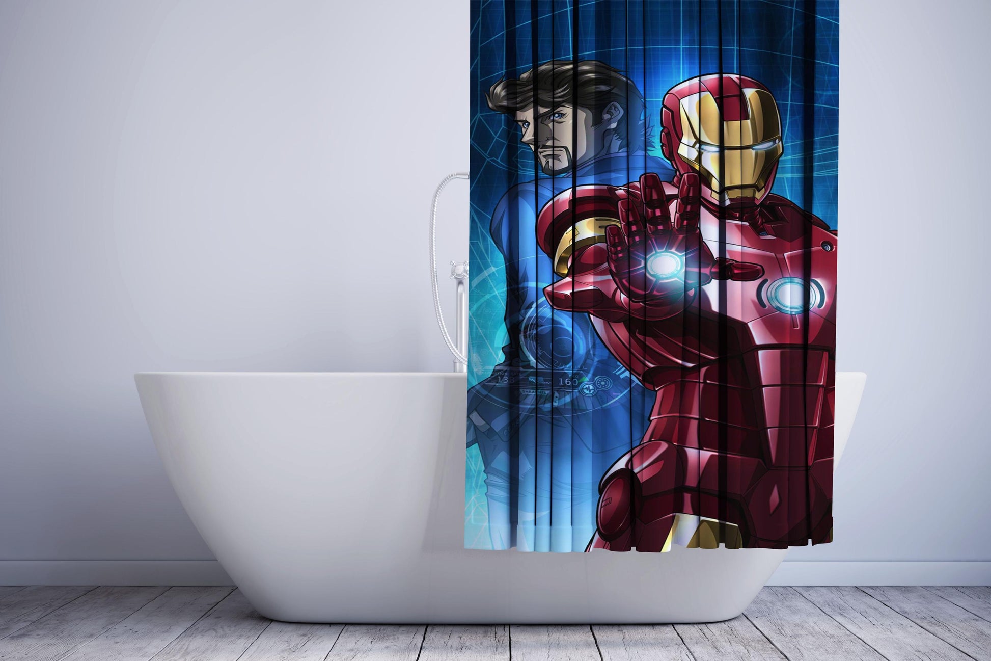 Iron Man Tony Stark Shower Curtain