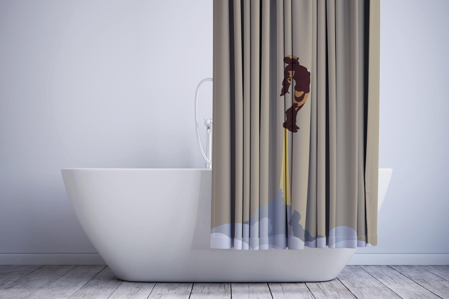 Iron Man Wallpaper Shower Curtain