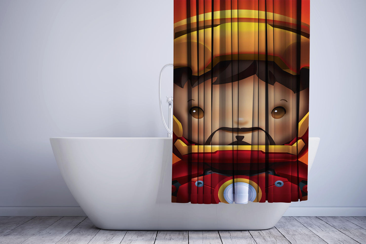 Kid Hero Iron Man Shower Curtain