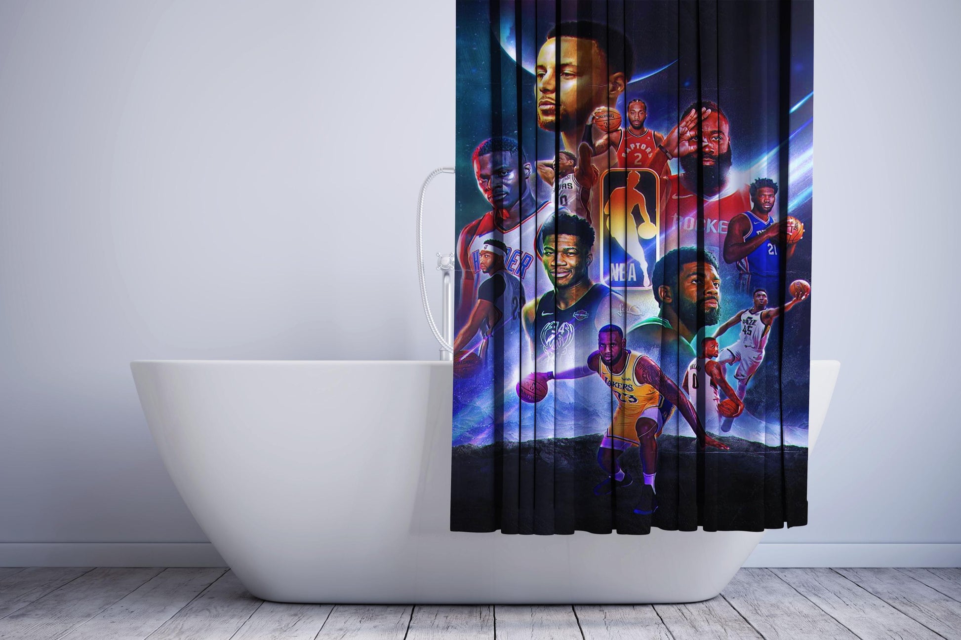 Legend Nba Players Avengers Like Shower Curtain