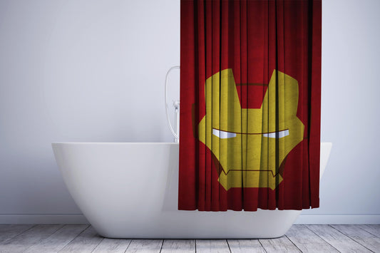 Minimalist Grunge Iron Man Shower Curtain