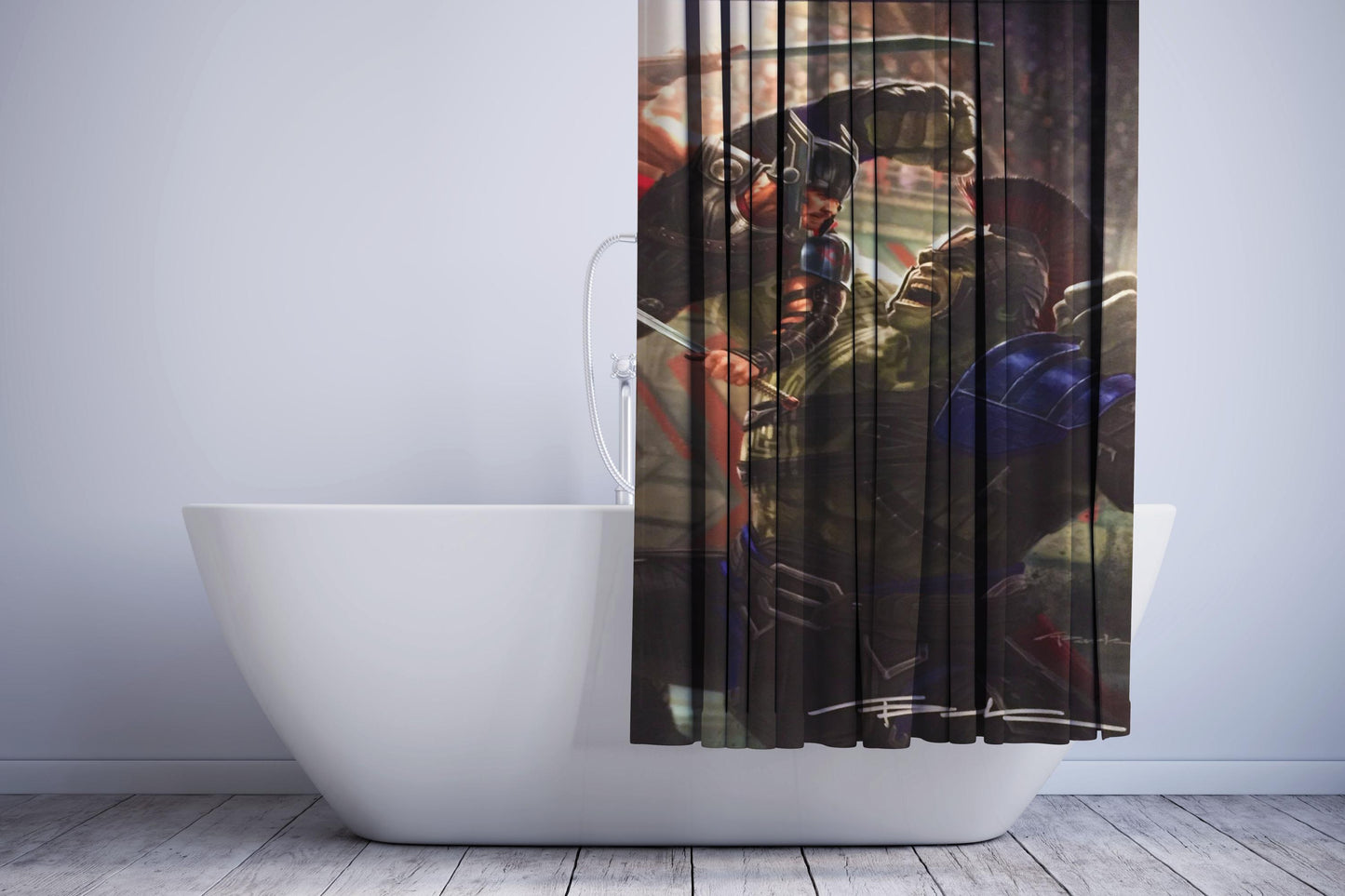 Thor Ragnarok Vs Hulk Ragnarok Shower Curtain