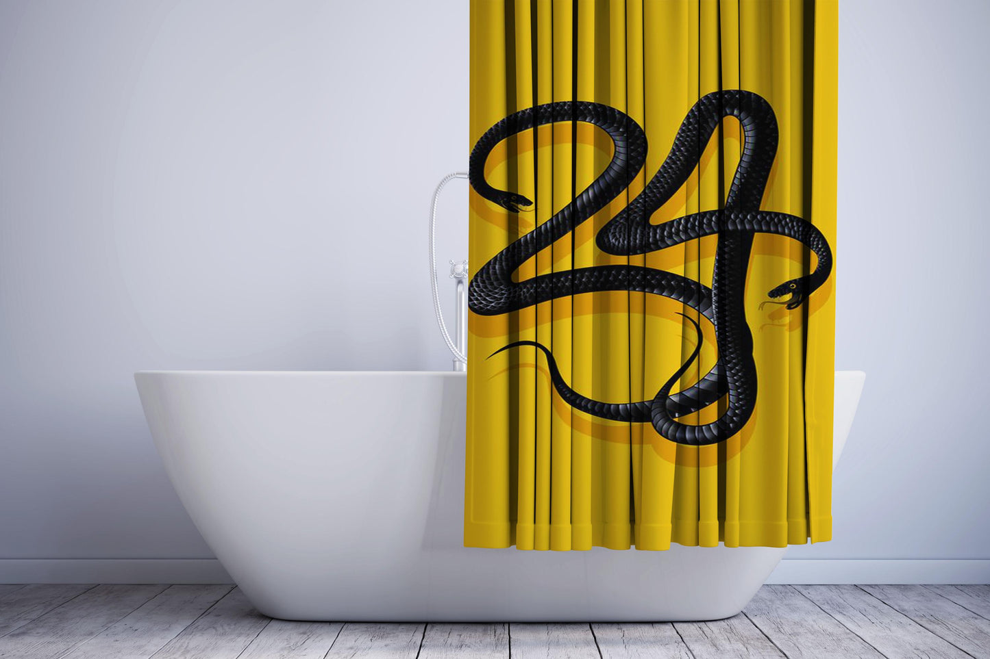 Black Mamba Kobe Bryant Logo Shower Curtain