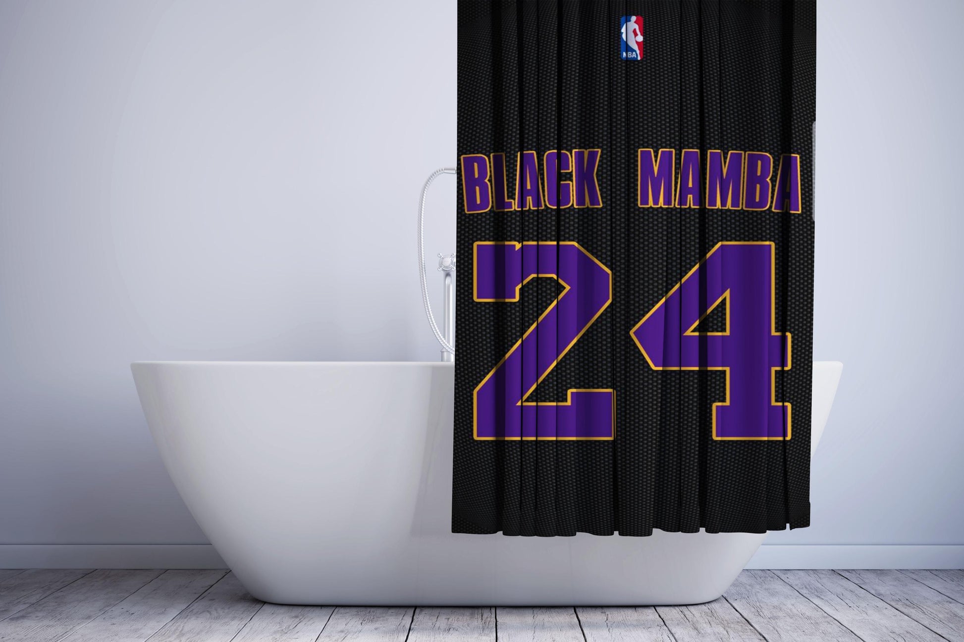 Black Mampa Kobe Real Black Shower Curtain