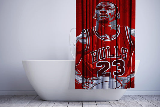 Bulls Man Jordan Chicago H Shower Curtain