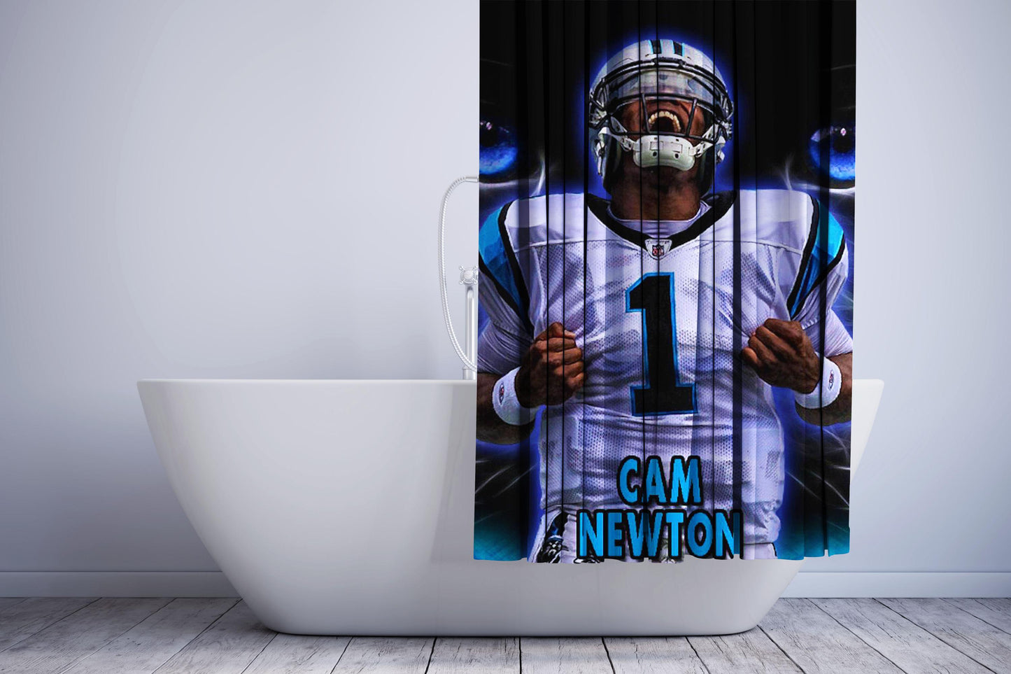 Cam Newton Panthers Eyes Shower Curtain