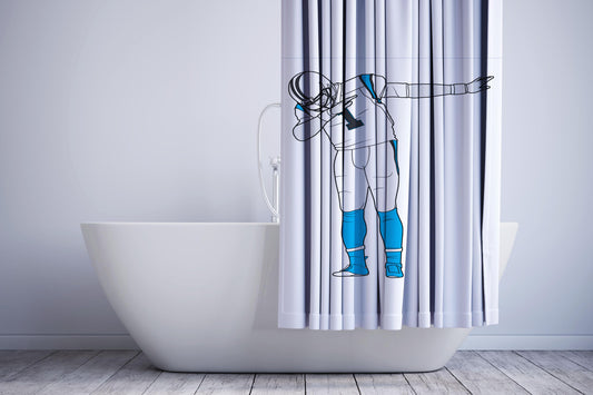 Dab Cam Newton Cartoon Shower Curtain