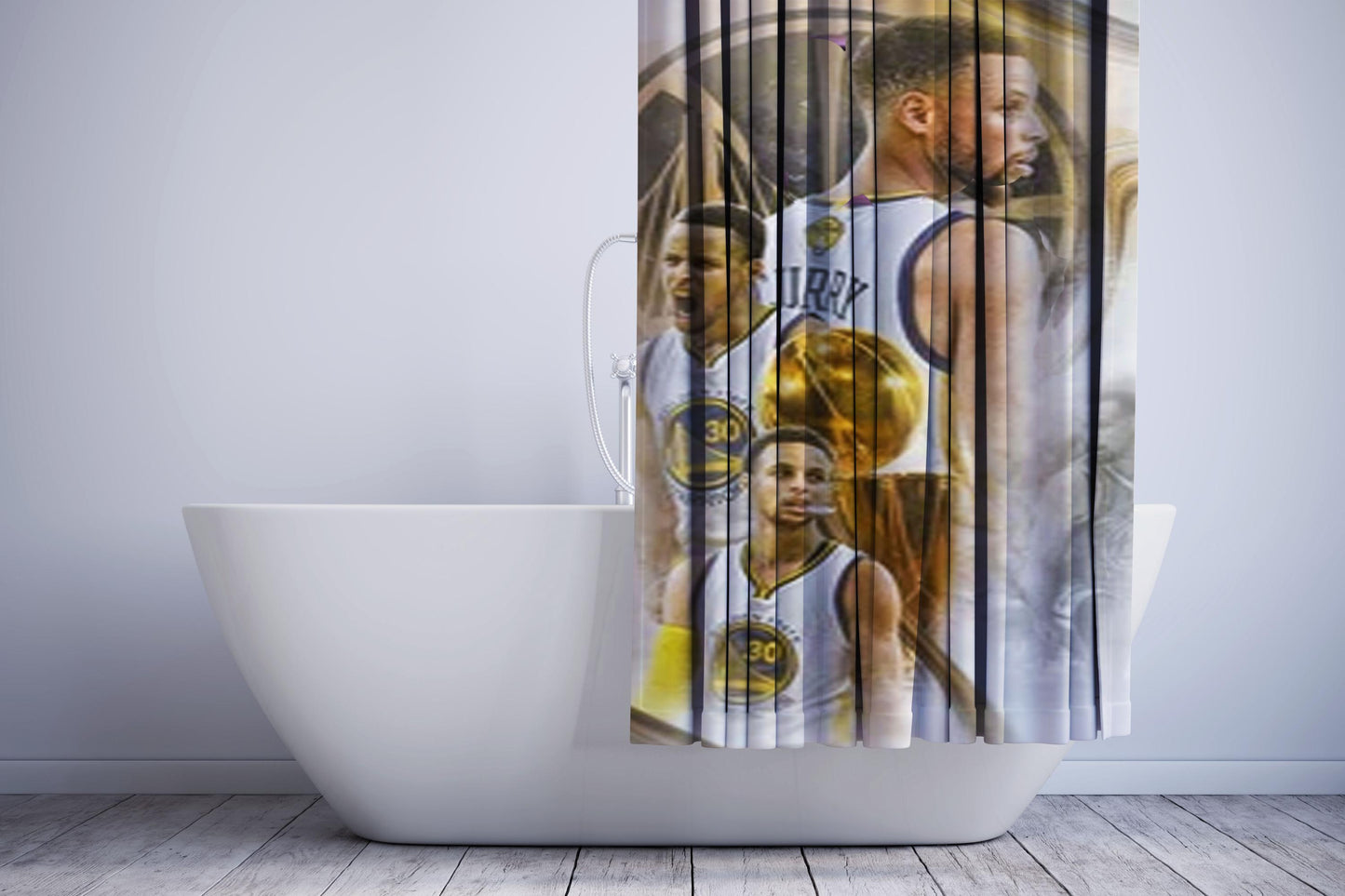 Golden State Warriors Curry Collages Shower Curtain