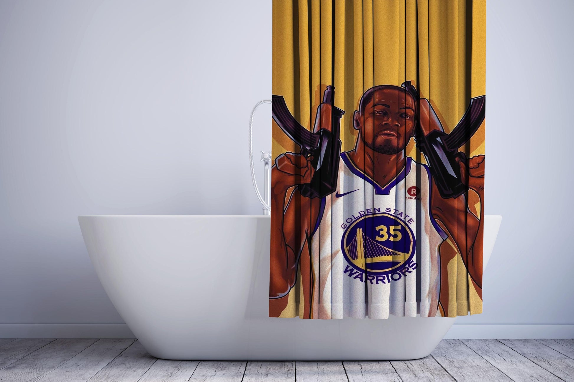 Golden State Warriors Jersey Shower Curtain