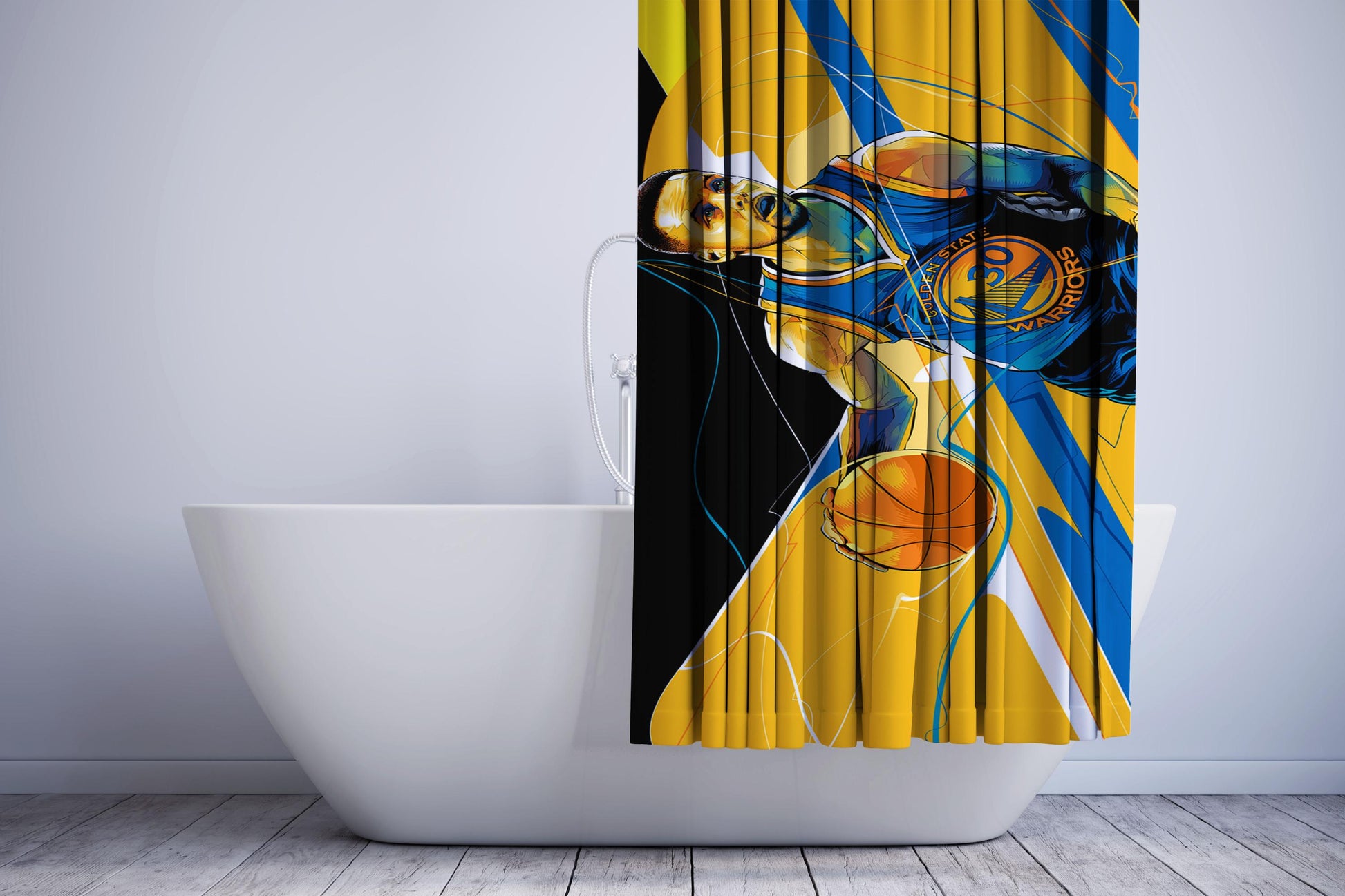 Golden States Warrior Art Stephen Curry 30 Shower Curtain