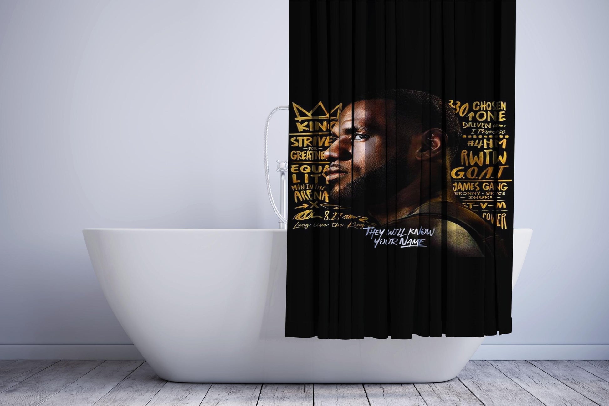 James Lebron Lakers The Kings Shower Curtain