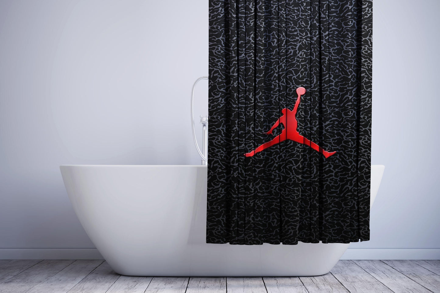 Jordan Nba Texture Shower Curtain