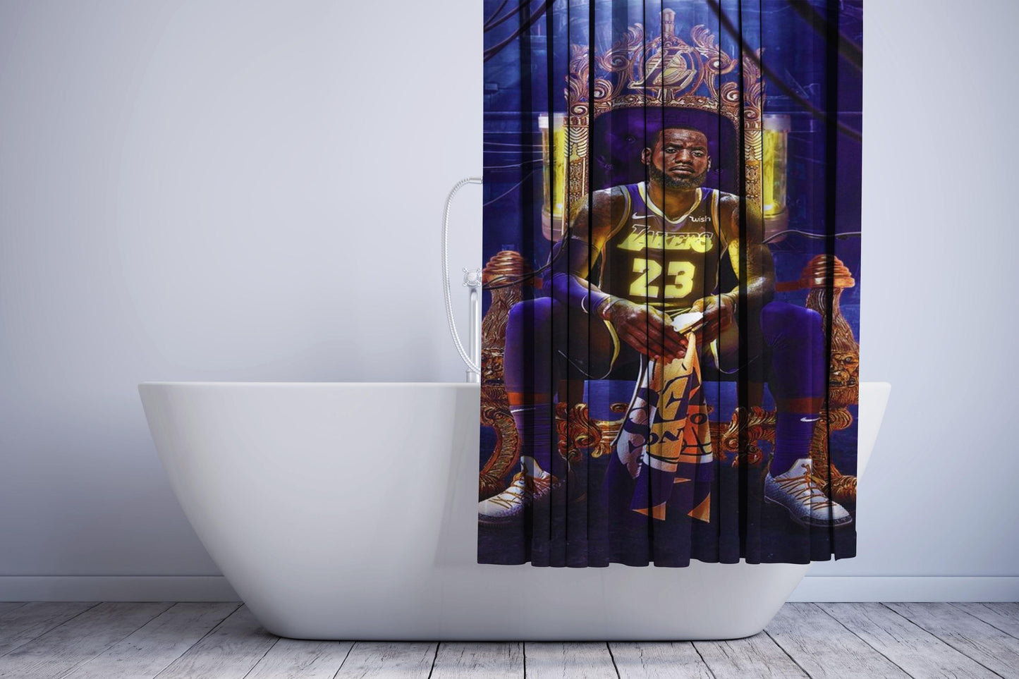 King Lebron James Super Star Shower Curtain