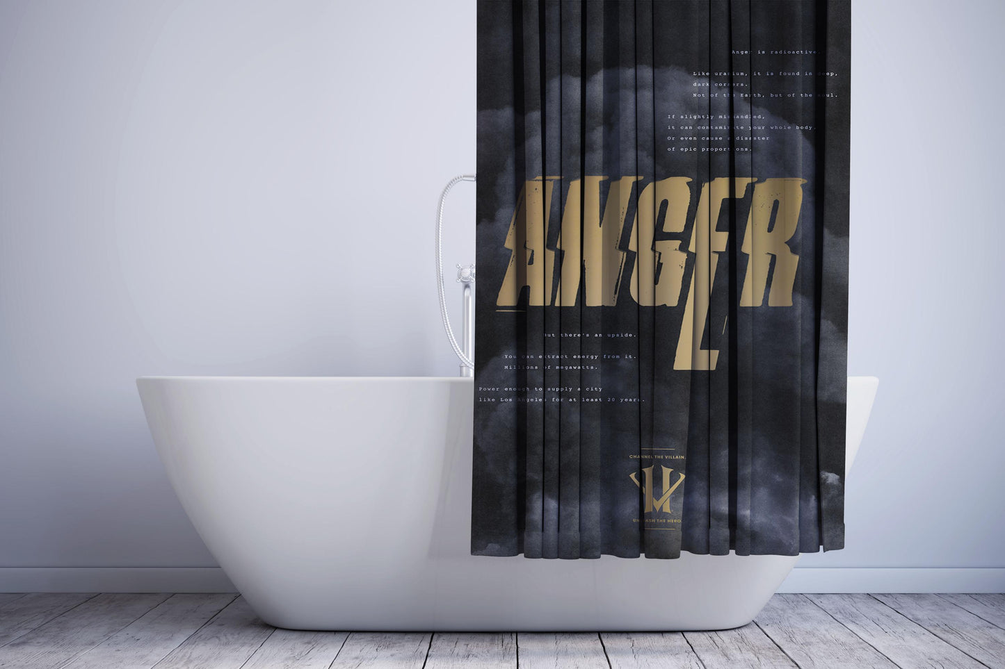 Kobe Bryant Anger Herovillain Shower Curtain