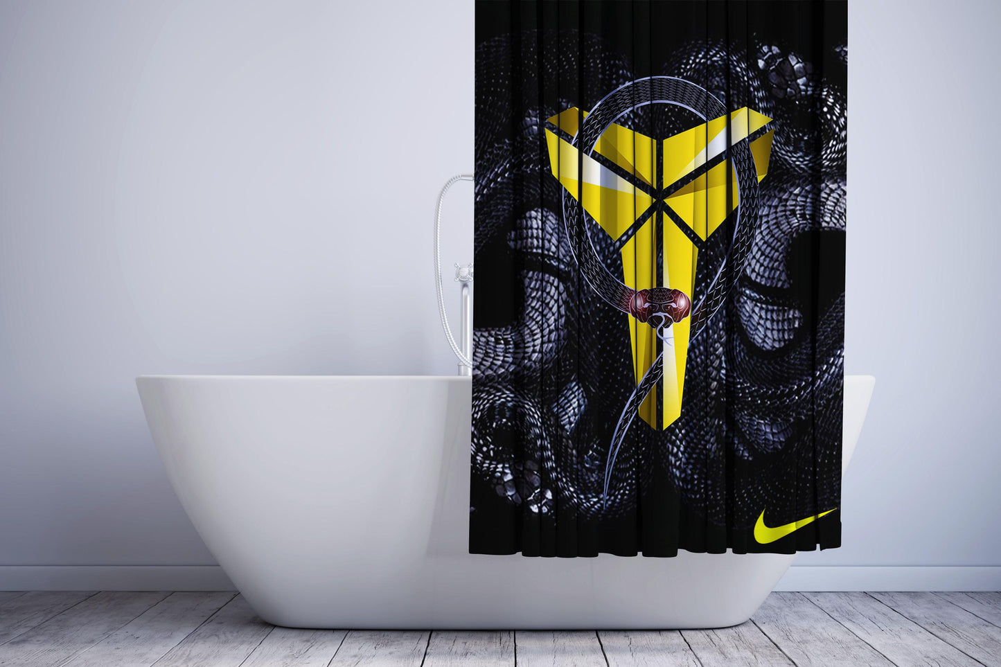 Kobe Bryant Nike Snake Logo Shower Curtain