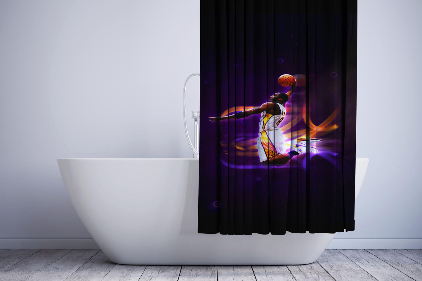 Kobe Slamdunk Glowing Shower Curtain