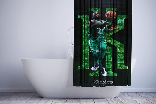 Kyrie Irving Green Shower Curtain