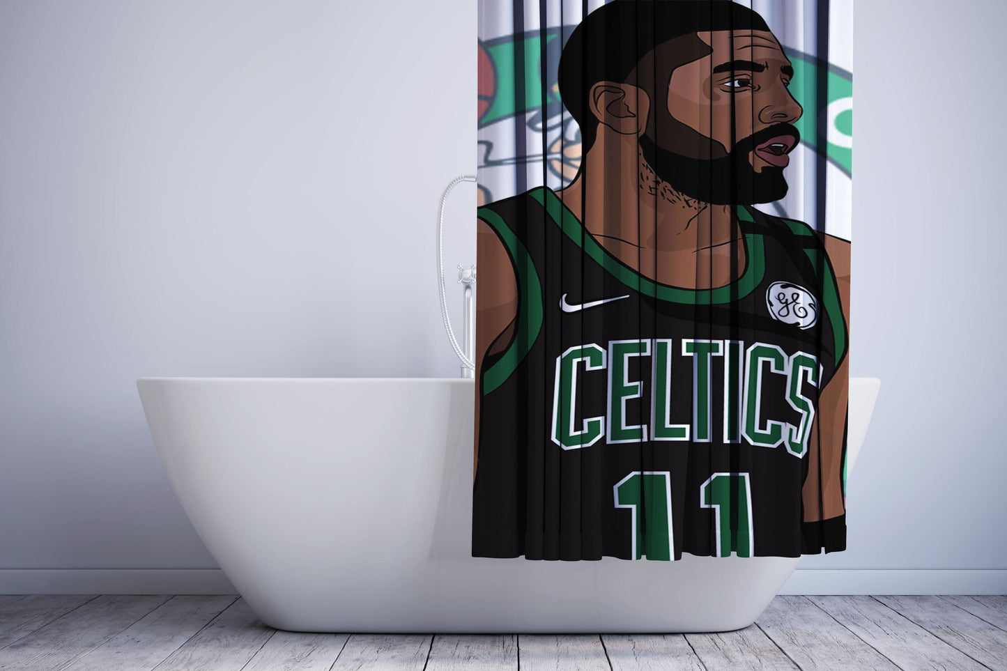 Kyrie Irving Illustration Shower Curtain