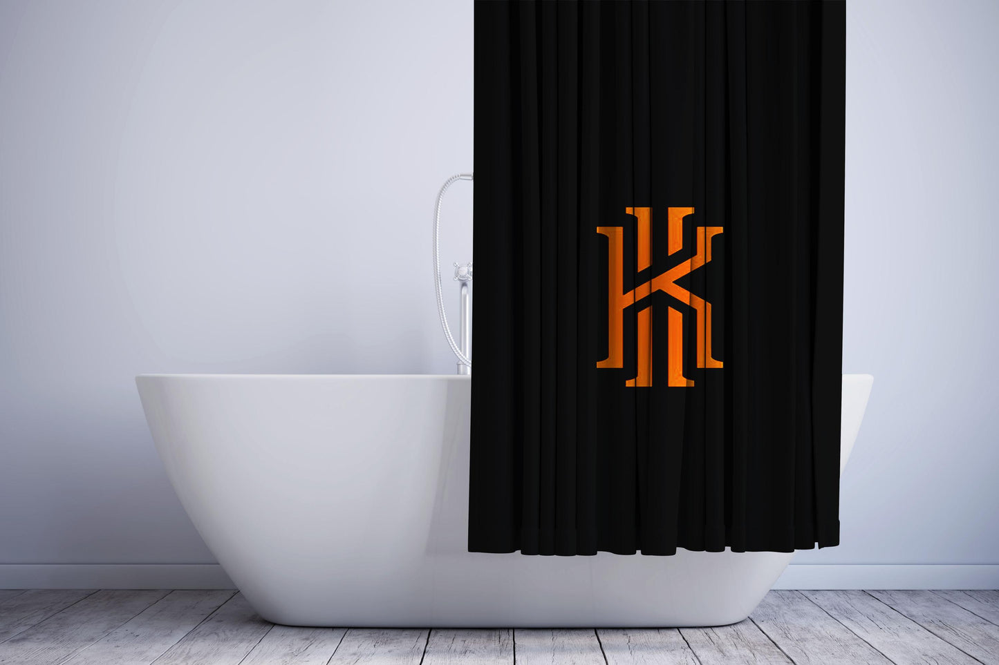 Kyrie Irving Orange Shower Curtain