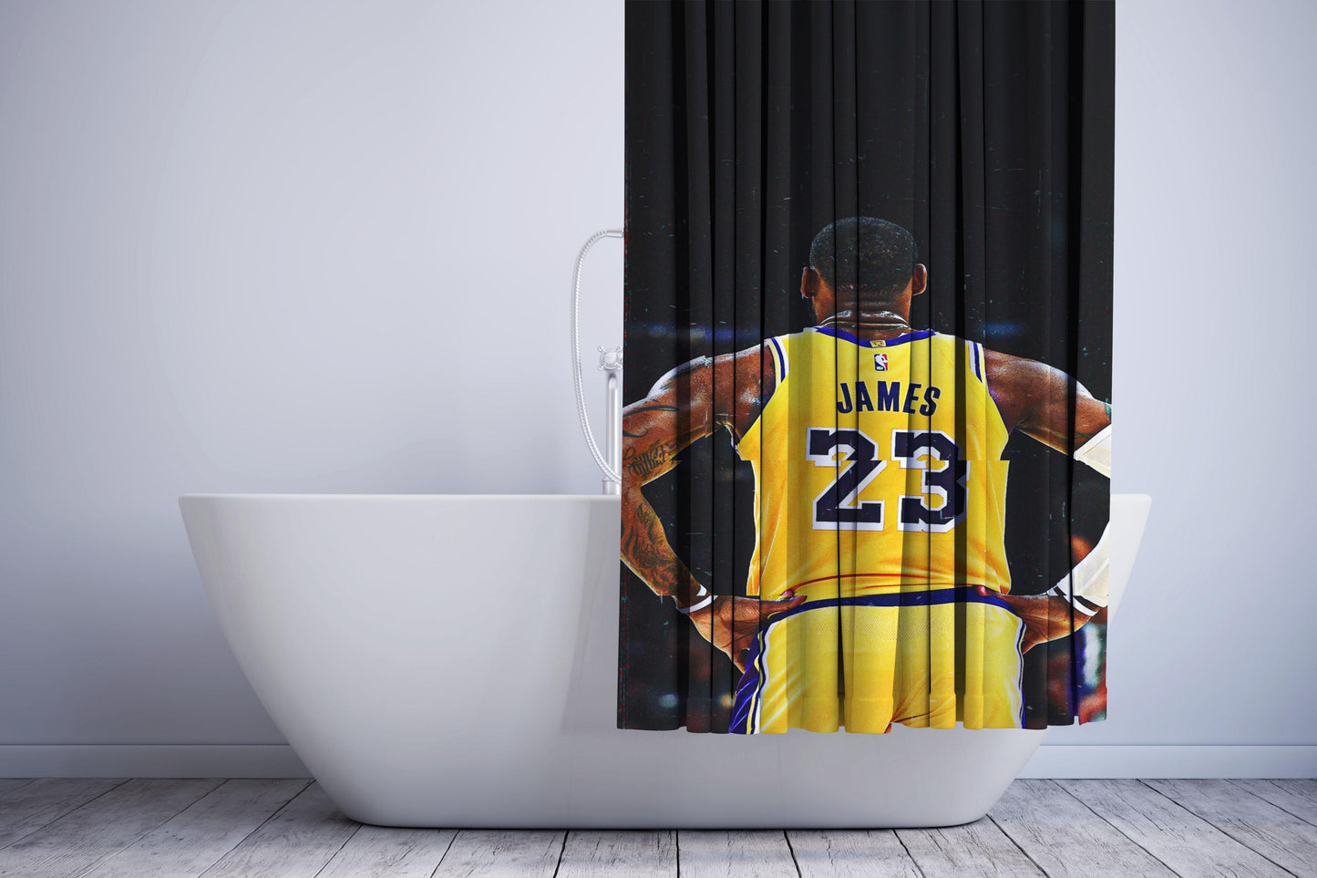 Lakers Nba Lebron James Shower Curtain