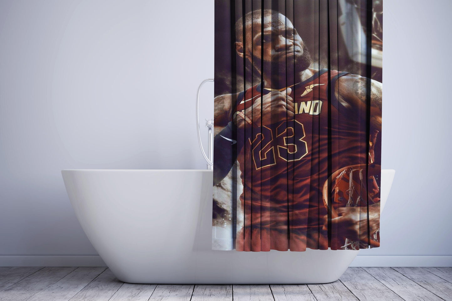 Lebron James 23 Shower Curtain