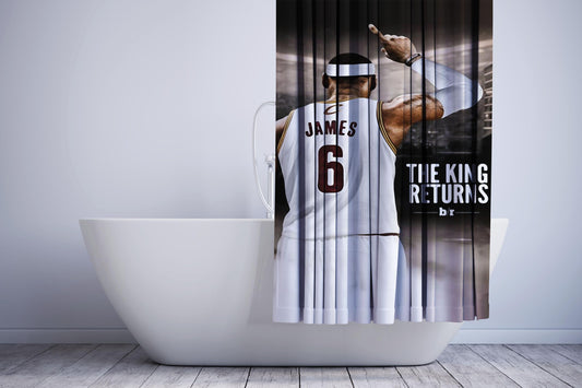 Lebron James Basket King Returns Shower Curtain