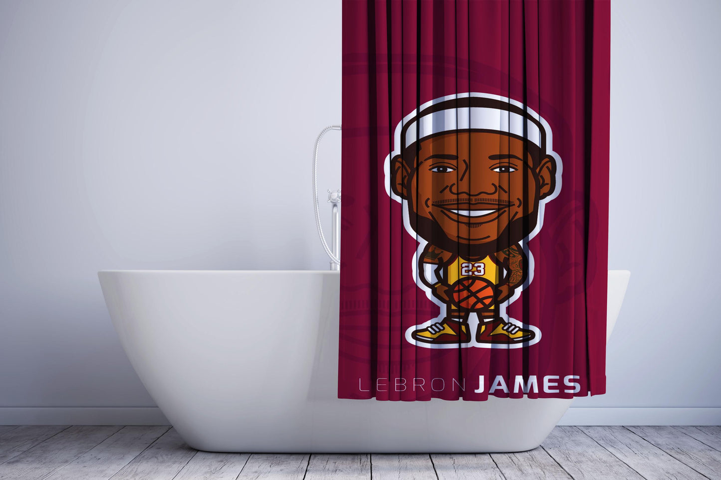 Lebron James Lakers Wallpaper Shower Curtain