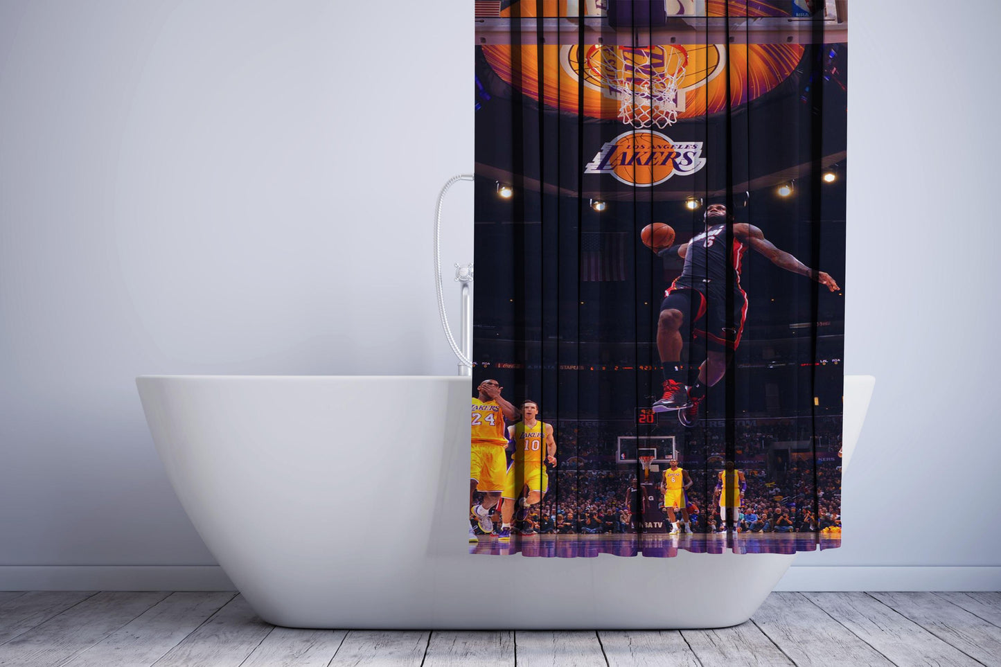 Lebron James Nba Basketball Dunk Shower Curtain