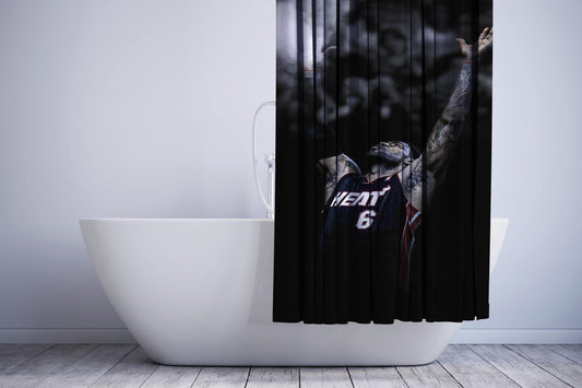 Lebron James Powder Toss Shower Curtain