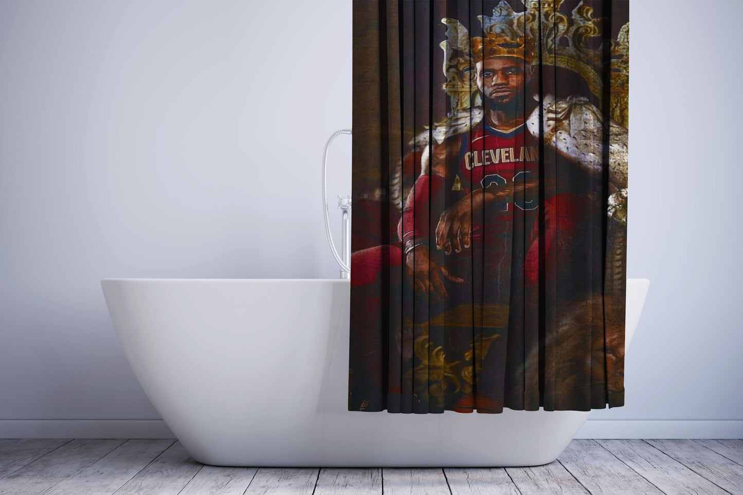 Lebron James Wallpaper Shower Curtain