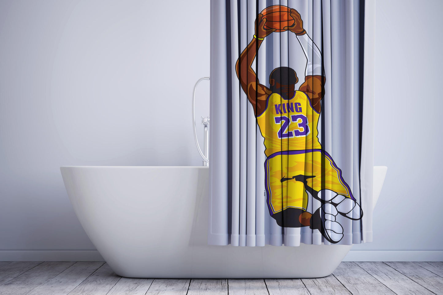 Lebron Lakers Custom Shower Curtain