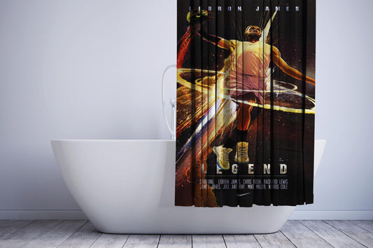 Legend Nba Lebron James Slam Dunk Shower Curtain