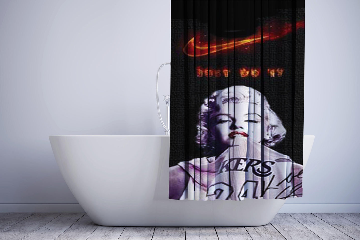 Marilyn Monroe Kobe Jersey Flames Shower Curtain