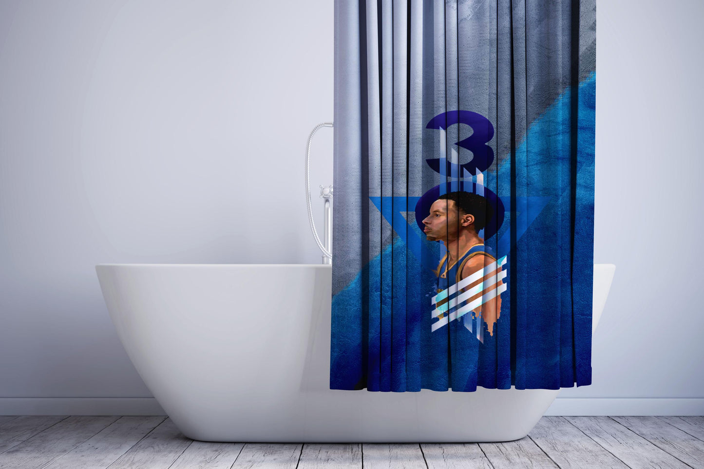 Steph Curry Warrior Shower Curtain