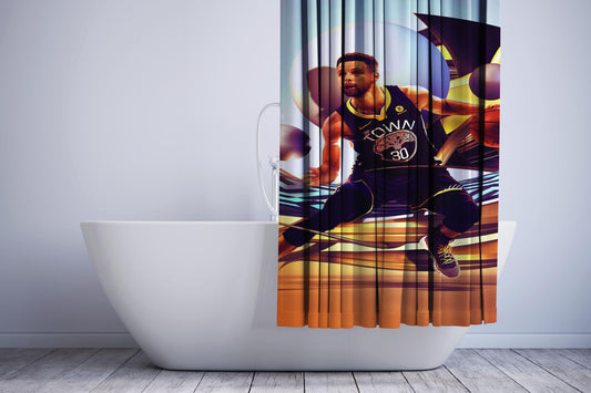 Stephen Curry Dunk Basketball Player Shower Curtain