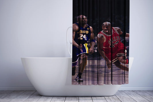 Two Legend Jordan Vs Kobe Nba Shower Curtain