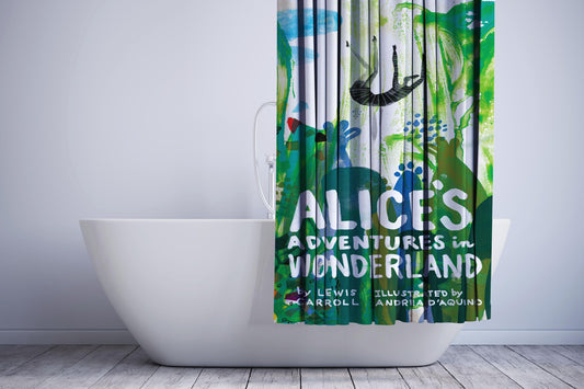 Alice Adventure In Wonderland Cover Illustration Shower Curtain