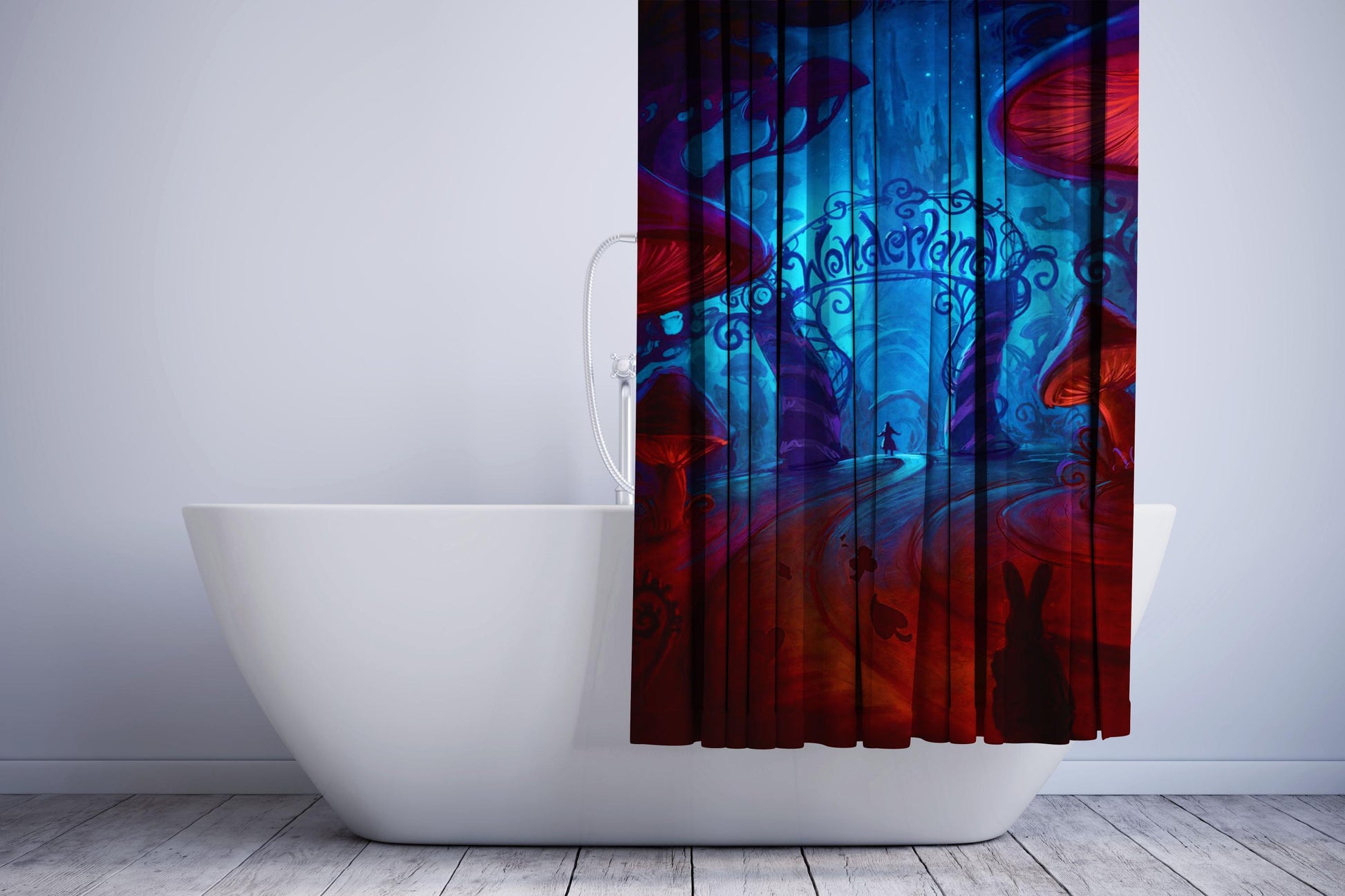 Alice In Wonderland Afternoon Scene Shower Curtain