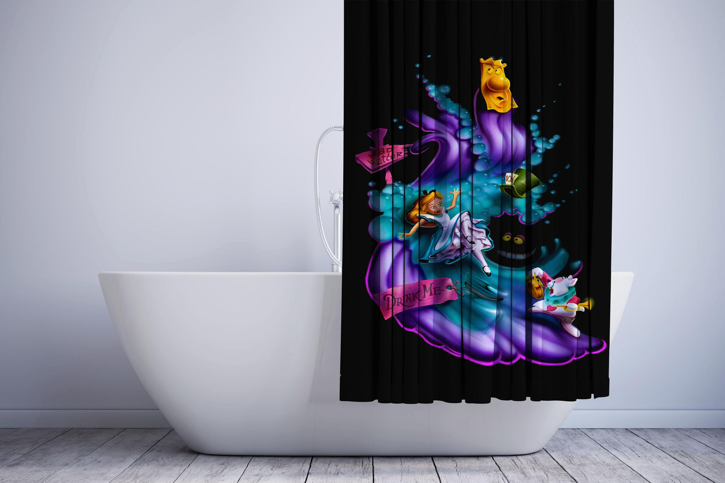 Alice In Wonderland Art Disneys Drink Me Shower Curtain