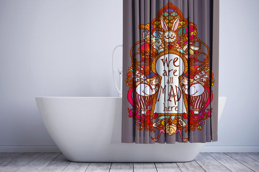 Alice In Wonderland Art Paint Shower Curtain