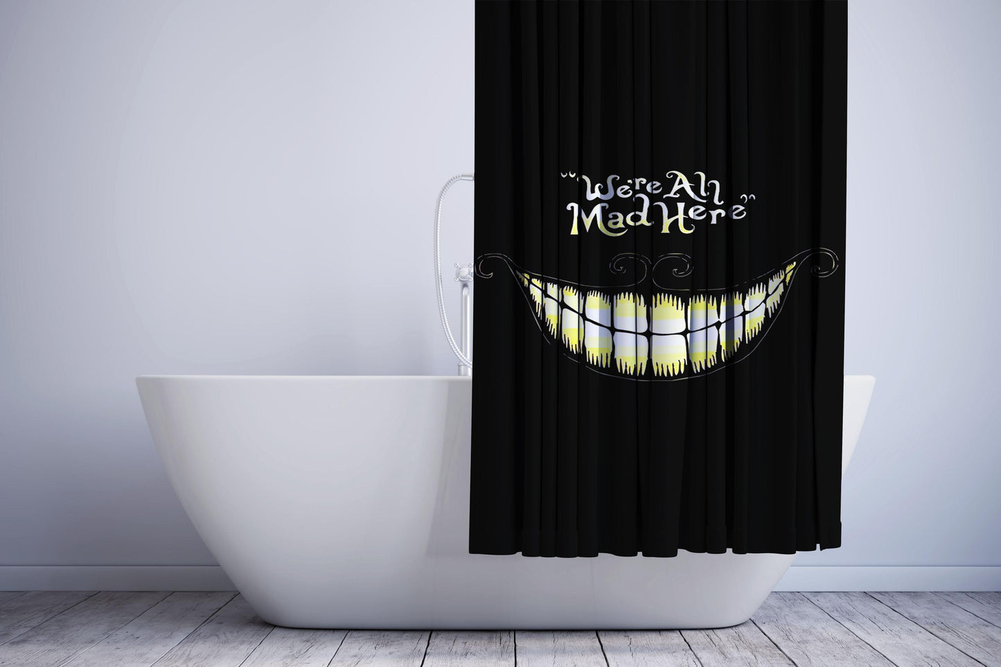 Alice In Wonderland Cat Shower Curtain