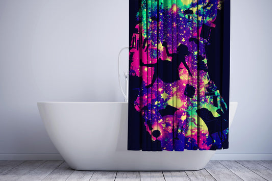 Alice In Wonderland Galaxy Shower Curtain