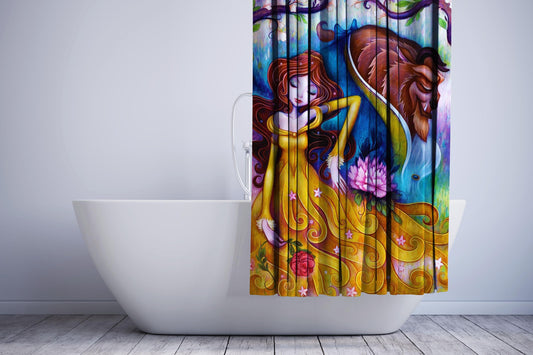 Art Beauty And The Beast Shower Curtain