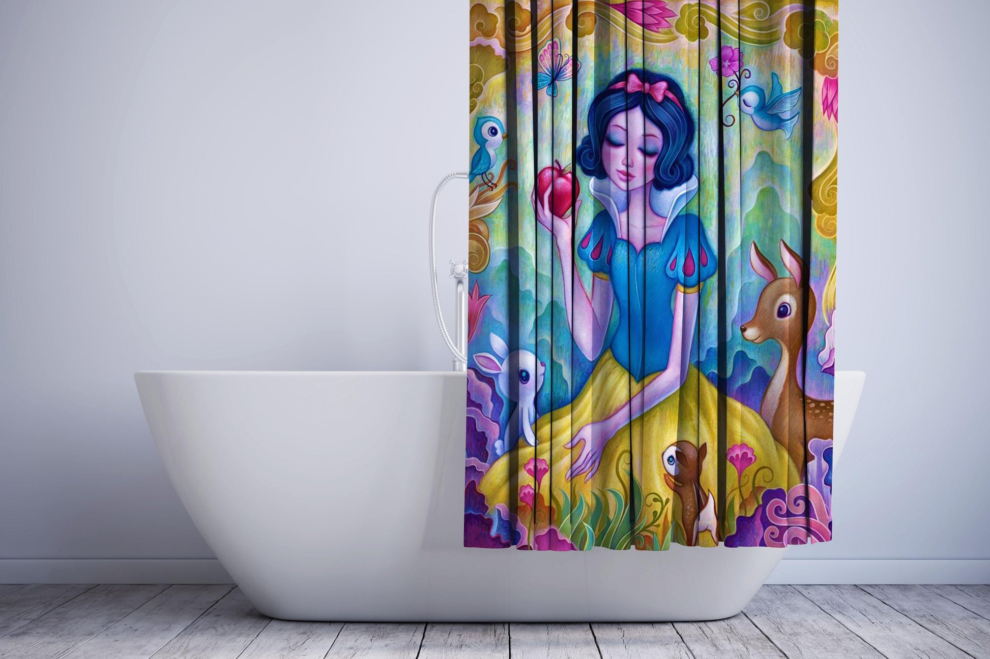 Art Snow White Shower Curtain