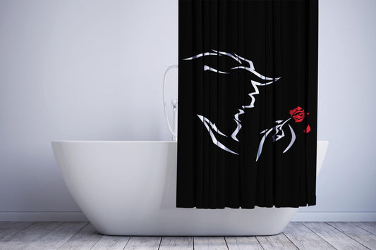 Beast Beauty And The Beast Silhouette Shower Curtain