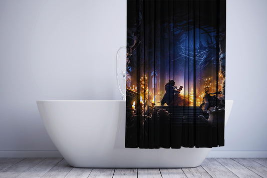 Beauty And The Beast Dance Shower Curtain