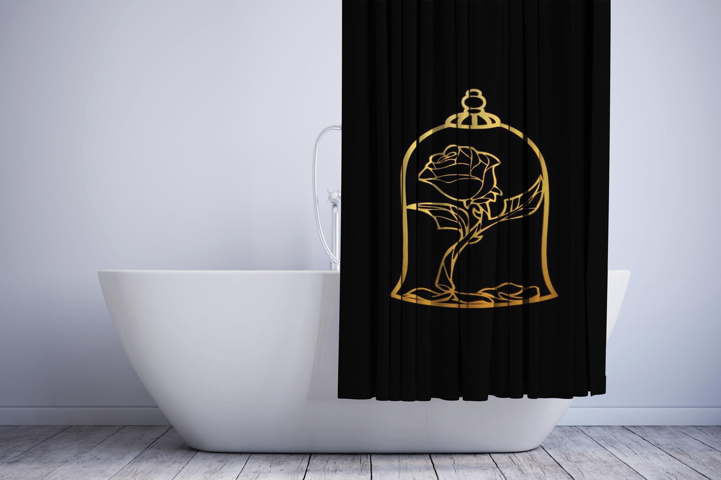 Beauty And The Beast Flower Shower Curtain