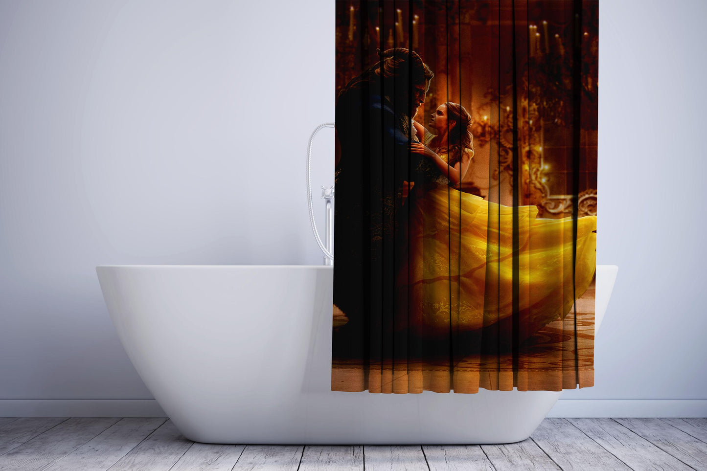 Beauty And The Beast Movie Shower Curtain